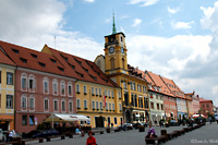 Marktplatz Eger mit Rathaus